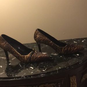 Salvatore Ferragamo Leopard Fur Pumps